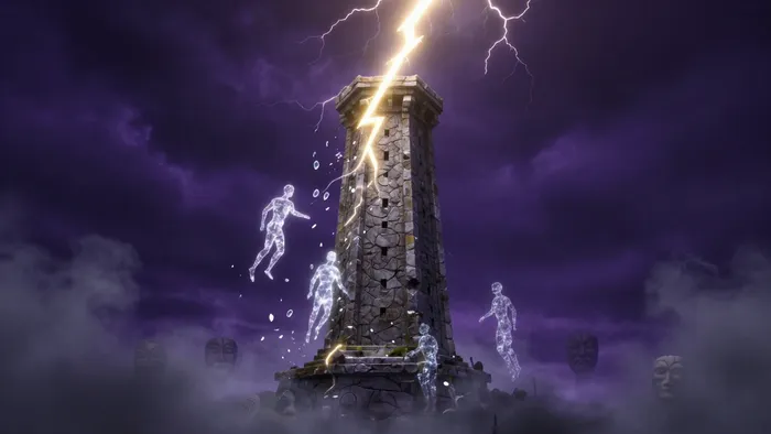 Иллюстрация к статье: Работа с тенью через аркан Башня: искусство контролируемого взрыва