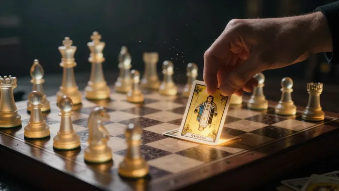 Иллюстрация к статье: Расклад на шахматную партию жизни: как просчитать ходы судьбы на картах Таро