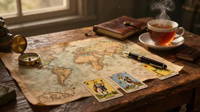 Иллюстрация к статье: Расклад Таро на дальнюю дорогу: как читать знаки судьбы перед путешествием