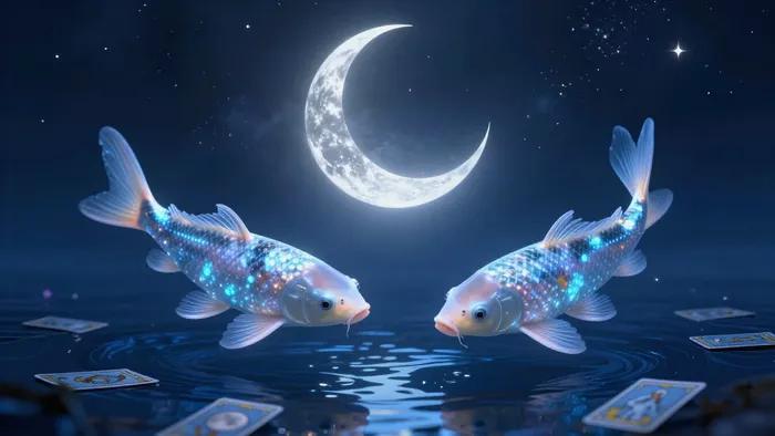 Иллюстрация к статье: Рыбы и Таро: Глубины Аркана Луна и магия зодиакальных соответствий