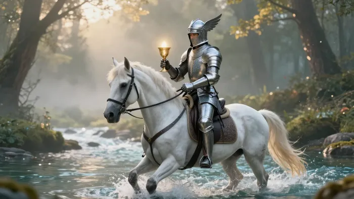 Иллюстрация к статье: Рыцарь Кубков как карта дня: Эстетика чувств и вестник перемен