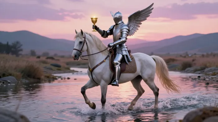 Иллюстрация к статье: Рыцарь Кубков на любовь таро: Искуситель или идеальный спутник?