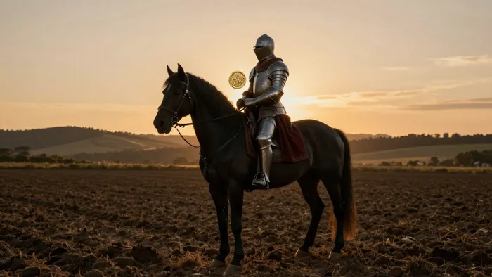 Иллюстрация к статье: Рыцарь Пентаклей: искусство медленных перемен и магия земного упорства