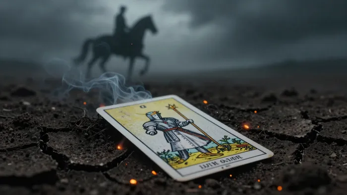 Иллюстрация к статье: Рыцарь Жезлов перевернутая: когда огонь сжигает мосты, а не освещает путь