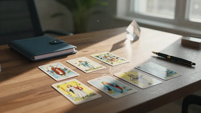 Иллюстрация к статье: Схема расклада таро на работу: Как прочитать свое профессиональное будущее без магии и розовых очков