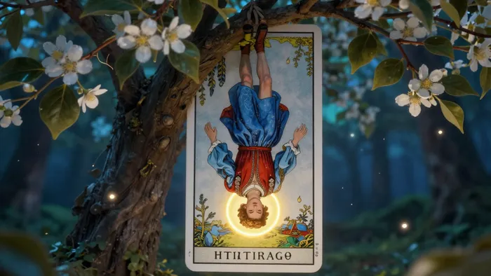 Иллюстрация к статье: Символика Повешенного: как научиться видеть мир иначе через добровольную паузу