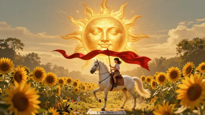 Иллюстрация к статье: Солнце в ладонях: как Аркан XIX помогает вернуть ясность и внутреннюю опору