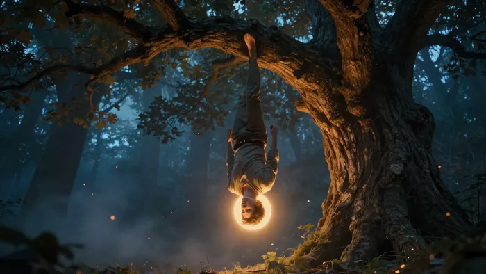 Иллюстрация к статье: Сценарий личности Повешенный: искусство замирания и глубокая психология двенадцатого аркана