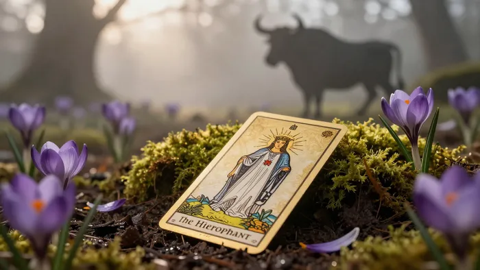 Иллюстрация к статье: Таро для Тельца в апреле: Путеводитель по архетипам стабильности и земной магии