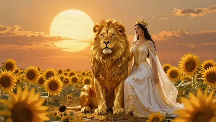 Иллюстрация к статье: Таро для знака Лев: Власть Солнца и Аркан Силы