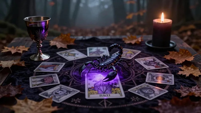 Иллюстрация к статье: Таро и Скорпион: Почему ноябрь требует от нас радикальной честности и как это прочитать в картах