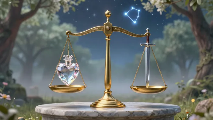 Иллюстрация к статье: Таро-прогноз для Весов на март: Испытание Справедливостью и тишина перед прыжком