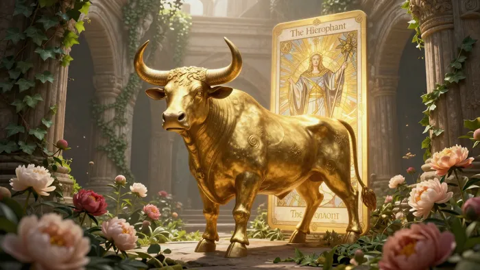 Иллюстрация к статье: Телец в зеркале Таро: когда Иерофант встречает Венеру