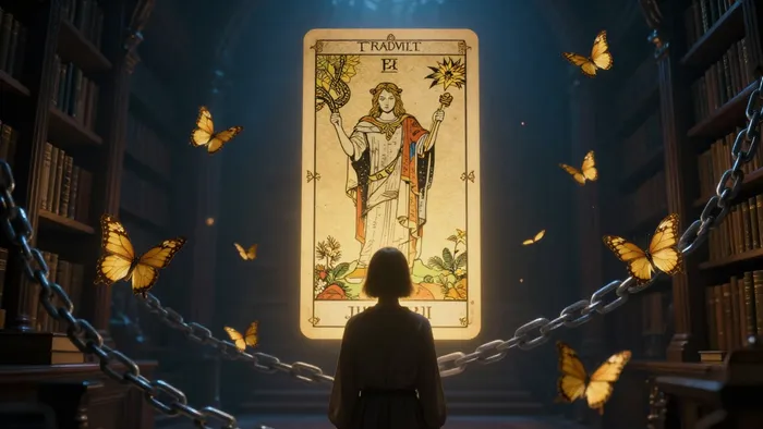 Иллюстрация к статье: Тень совести: Как расшифровать и отпустить чувство вины с помощью карт Таро