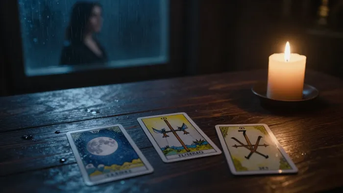 Иллюстрация к статье: Тень третьего: как читать поле и знаки в раскладах на измену