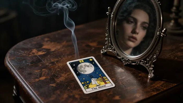 Иллюстрация к статье: Тень в зеркале Арканов: как использовать Таро для встречи с собой настоящим