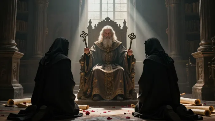 Иллюстрация к статье: Терапевтическая сказка Иерофант: Путь к внутреннему мастеру через символы Таро и Юнга