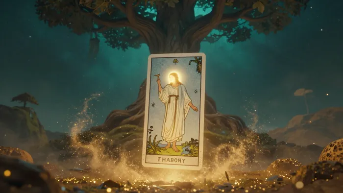 Иллюстрация к статье: Упражнение с картой Повешенный: как перевернутый мир открывает истину