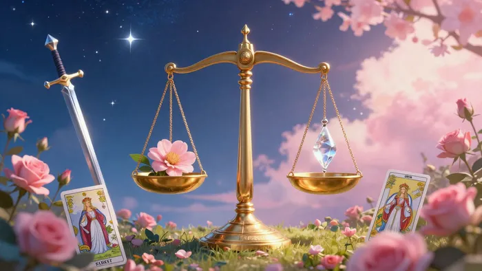 Иллюстрация к статье: Весы в марте: Таро-прогноз и тонкая архитектура баланса