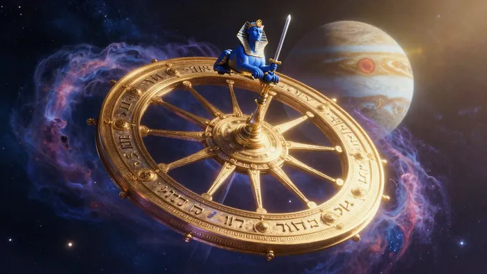 Иллюстрация к статье: Юпитер и Колесо Фортуны: Архитектура космического везения в Таро