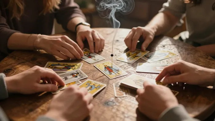 Иллюстрация к статье: Зеркало для двоих: Как разложить Таро на друга и не потерять объективность