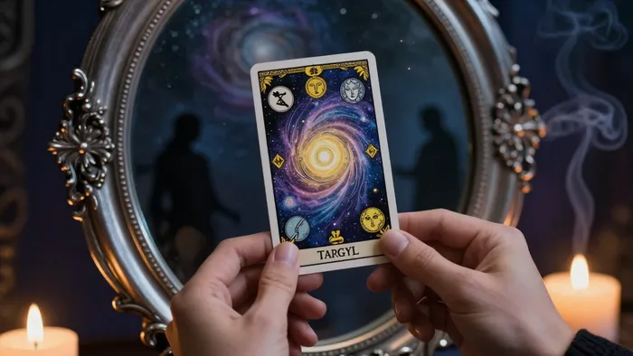 Иллюстрация к статье: Зеркало в кармане: Как психологическая проекция превращает Таро в инструмент глубокой терапии